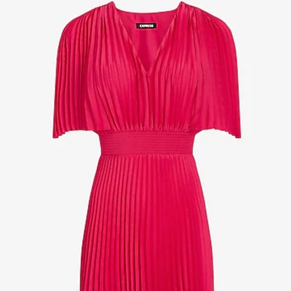 open lace back dress Elipse Pleated V-Neck Dress in Navy  Des Kohan